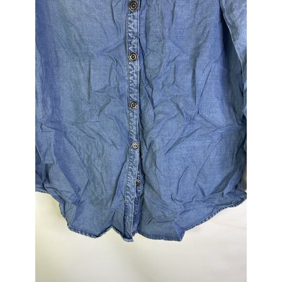 Soft Surroundings Chambray Denim Button Front Shirt - Picture 10 of 10